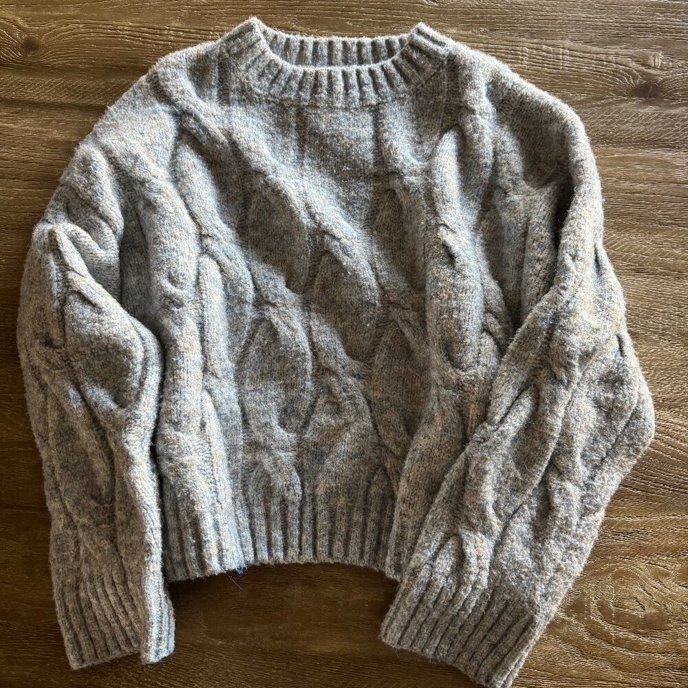 4si3nna Cable Crop Sweater - Picture 3 of 6
